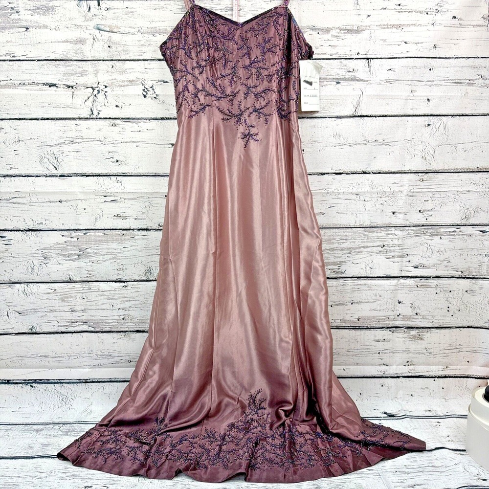 L'amour Women's Formal Beaded Prom Gown Maxi Dress [Size 8]‎